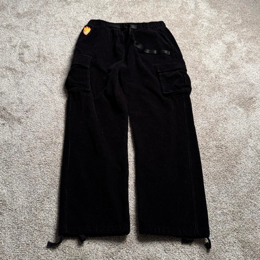 BLACK SPITFIRE CORDUROY CARGO PANTS